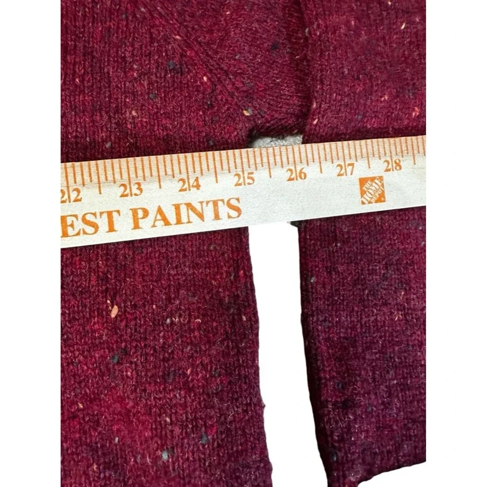 Pendleton 100% Virgin Wool Crewneck Sweater Mens L Burgundy Donegal Fleck Y2K